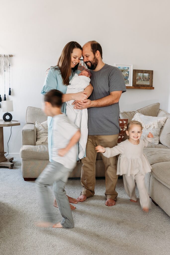 relaxed newborn photo session